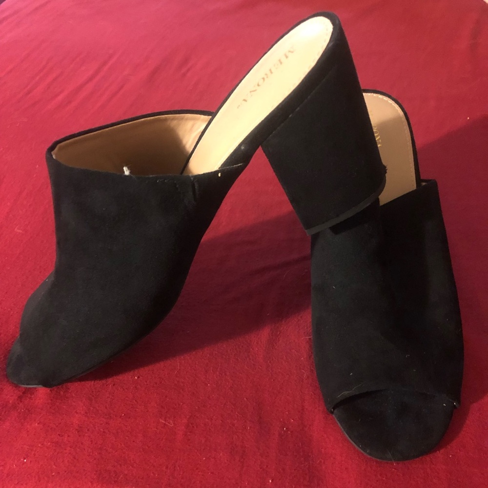 Black Merona Mules